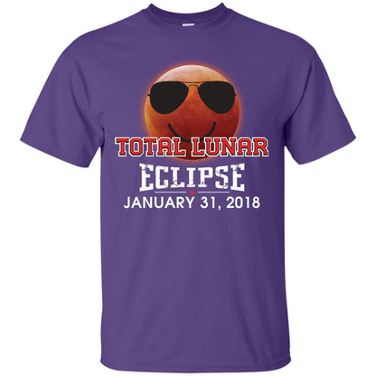 Blood Moon T-shirt Total Lunar Eclipse January 31. 2018 Purple