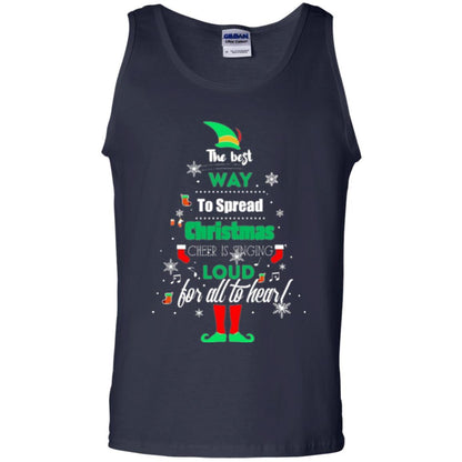 Elf Christmas T-shirt The Best Way To Spread Christmas Cheer Navy