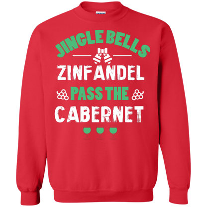 Christmas T-Shirt Jingle Bells Zinfandel Pass The Cabernet Red