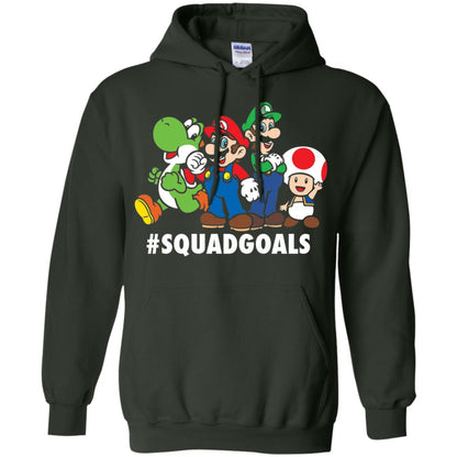 Nintendo Super Mario Luigi #squadgoals Gamer T-shirt Forest Green