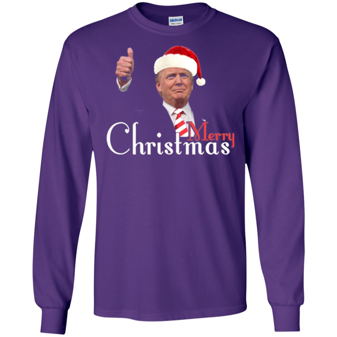 Trump Merry Christmas T-shirt Purple