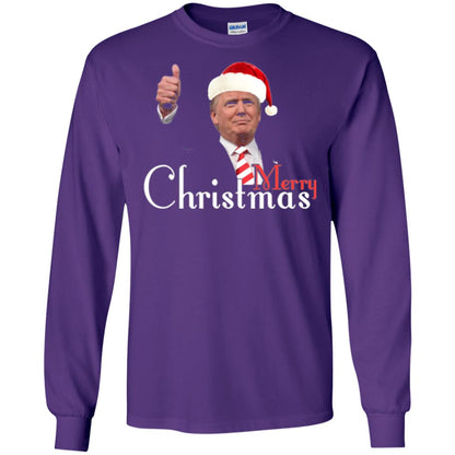 Trump Merry Christmas T-shirt Purple