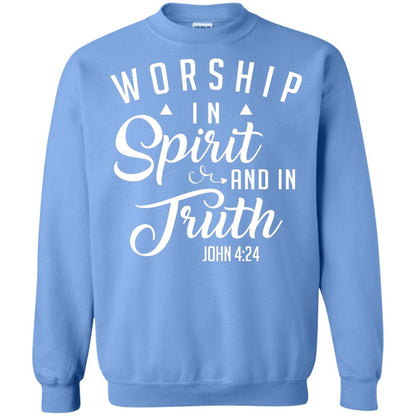 Christian T-shirt Worship In Spirit And In Truth Carolina Blue