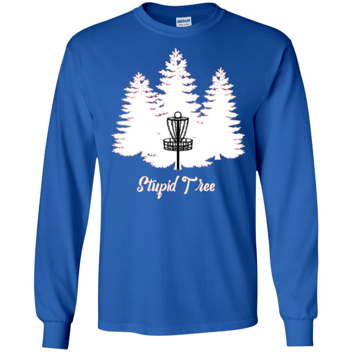 Disc Golf T-shirt Stupid Tree Royal