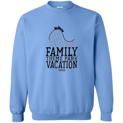 Family T-shirt Vacation 2018 Theme Park Roller Coaster Carolina Blue
