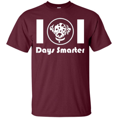 Dog Lovers T-shirt 101 Days Smarter Maroon