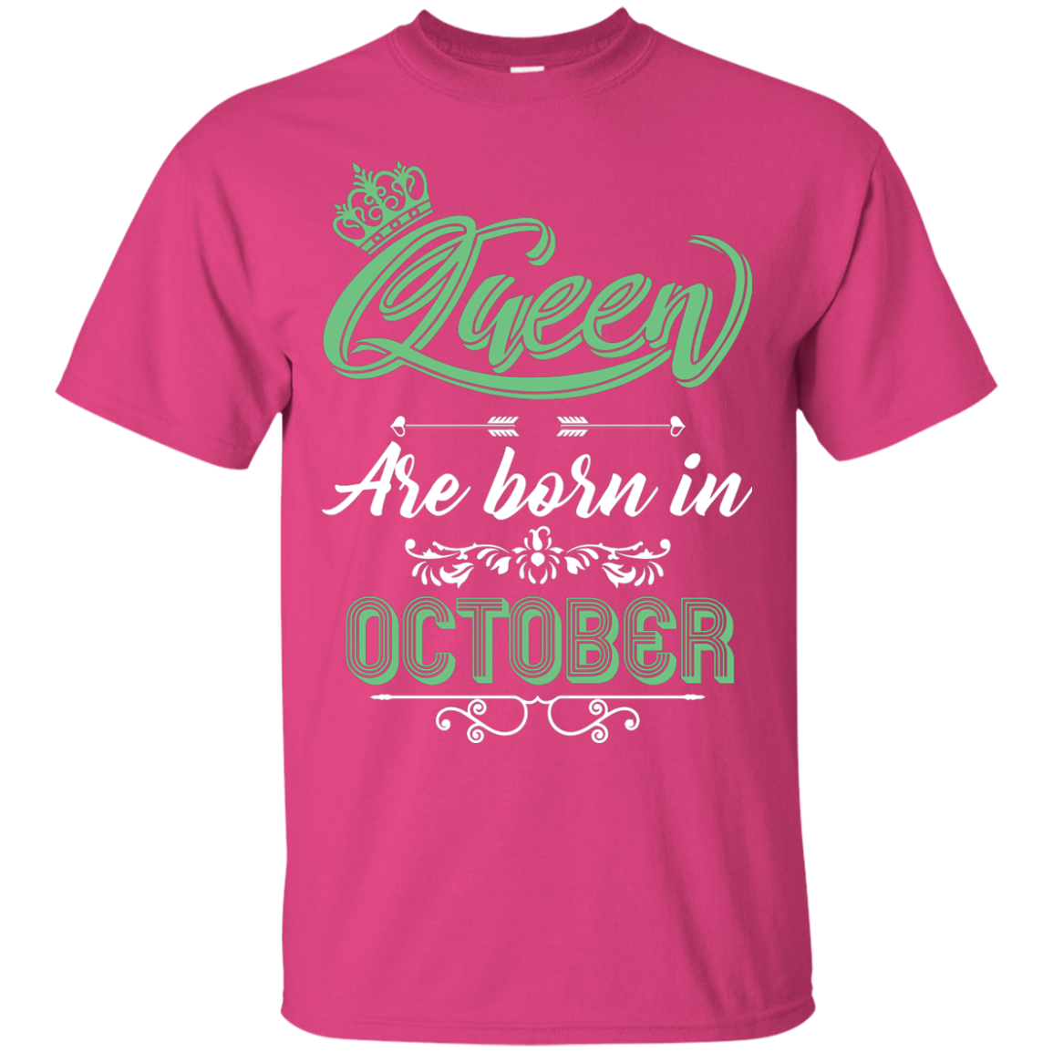 Brithday T-Shirt Queen Are Born In October Heliconia
