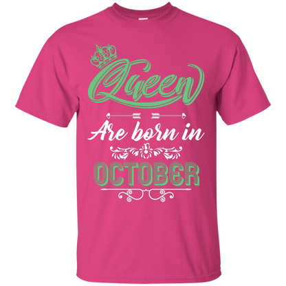 Brithday T-Shirt Queen Are Born In October Heliconia