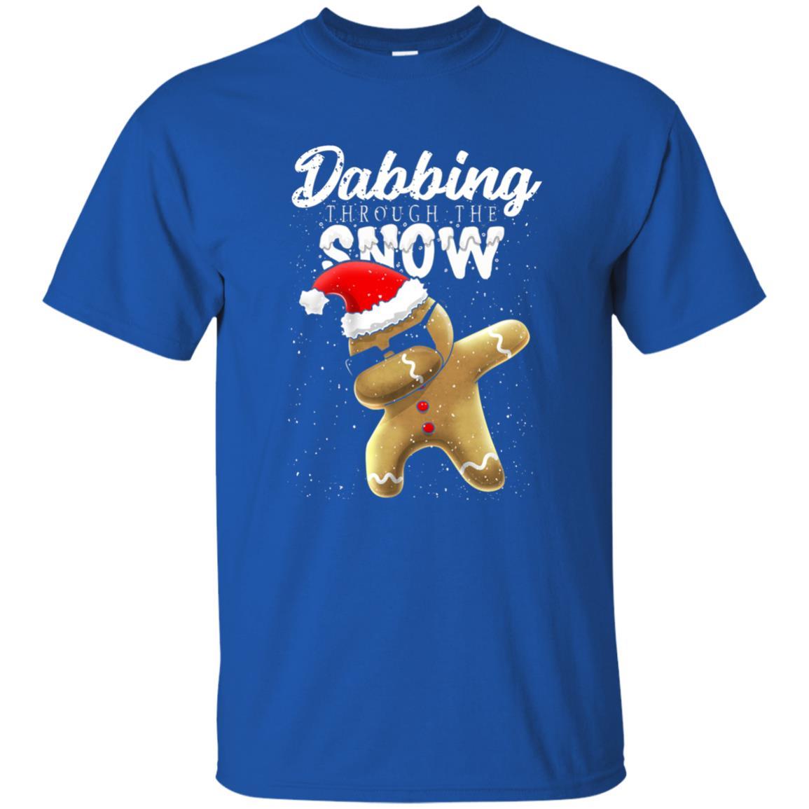 Dabbing Gingerbread T-shirt Dabbing Through The Snow Royal