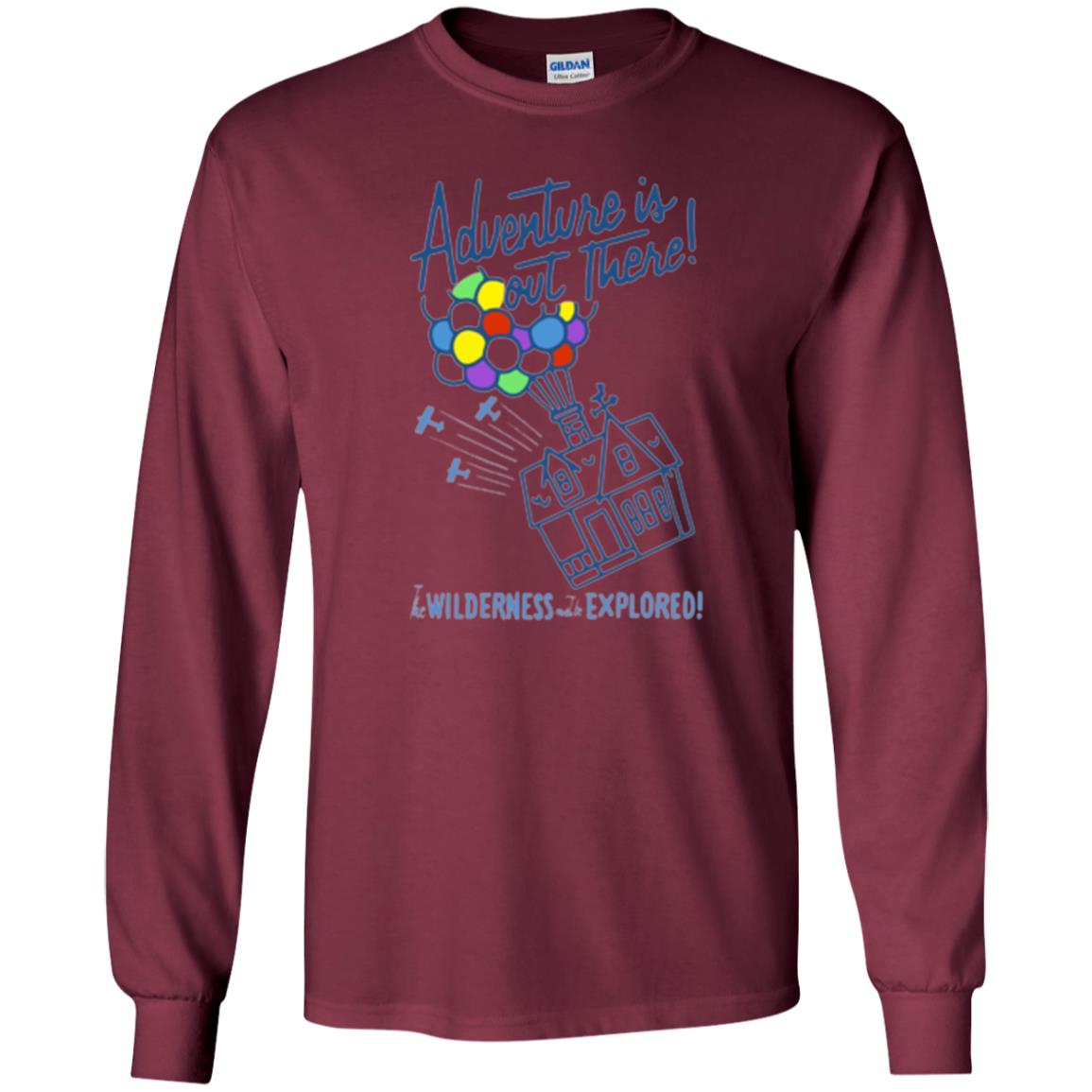 Adventure Is Out There T-shirt Maroon