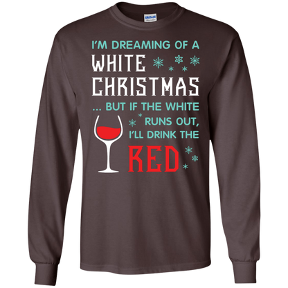 Christmas T-shirt I'm Dreaming Of A White Christmas Dark Chocolate