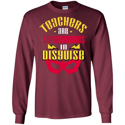 Teachers Are Superheroes In Disguise Movie Fan T-shirt Maroon