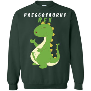 Dinosaur Pregnancy Pregosaurus ShirtG180 Gildan Crewneck Pullover Sweatshirt 8 oz.
