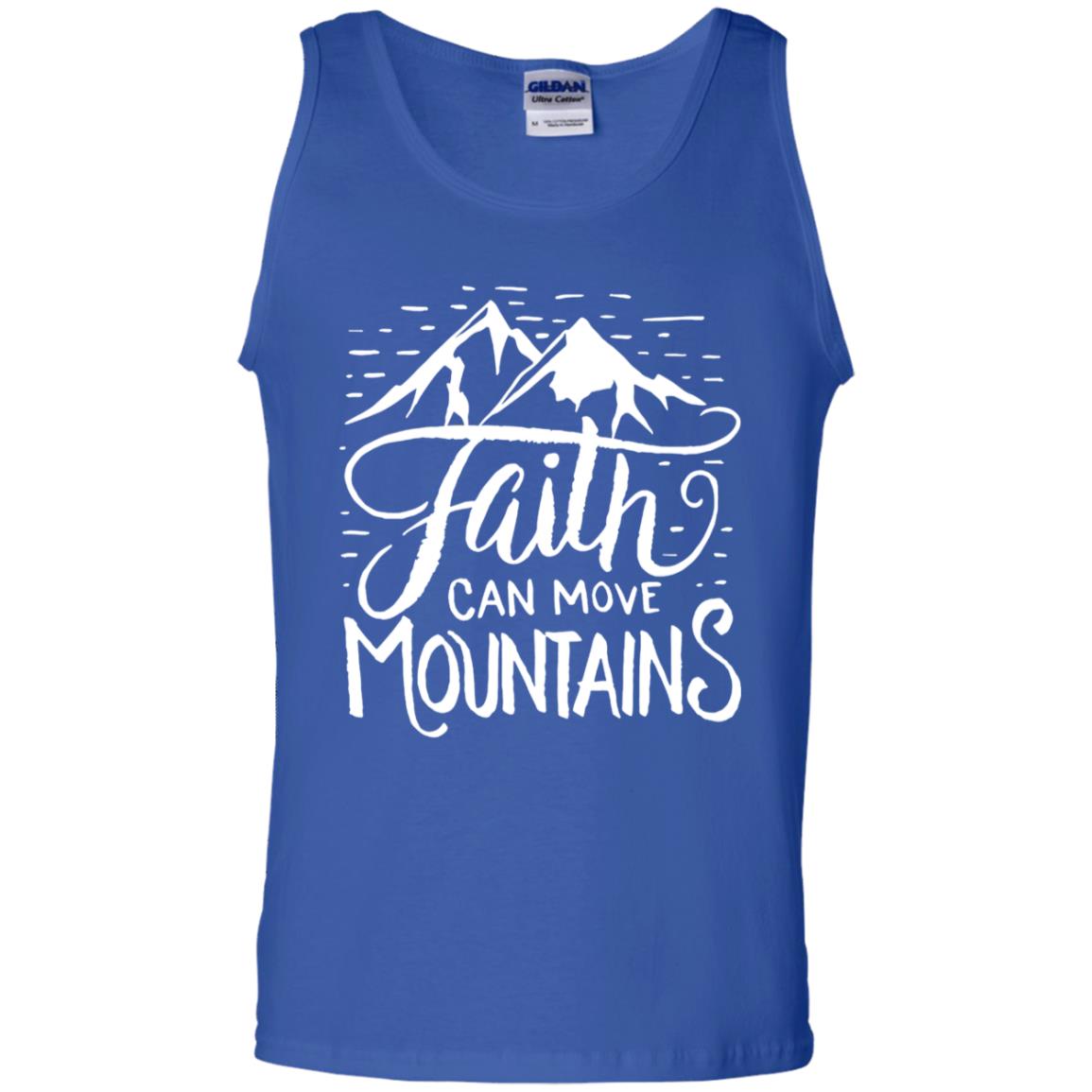 Faith Can Move Mountains Christian Gift Shirt Royal