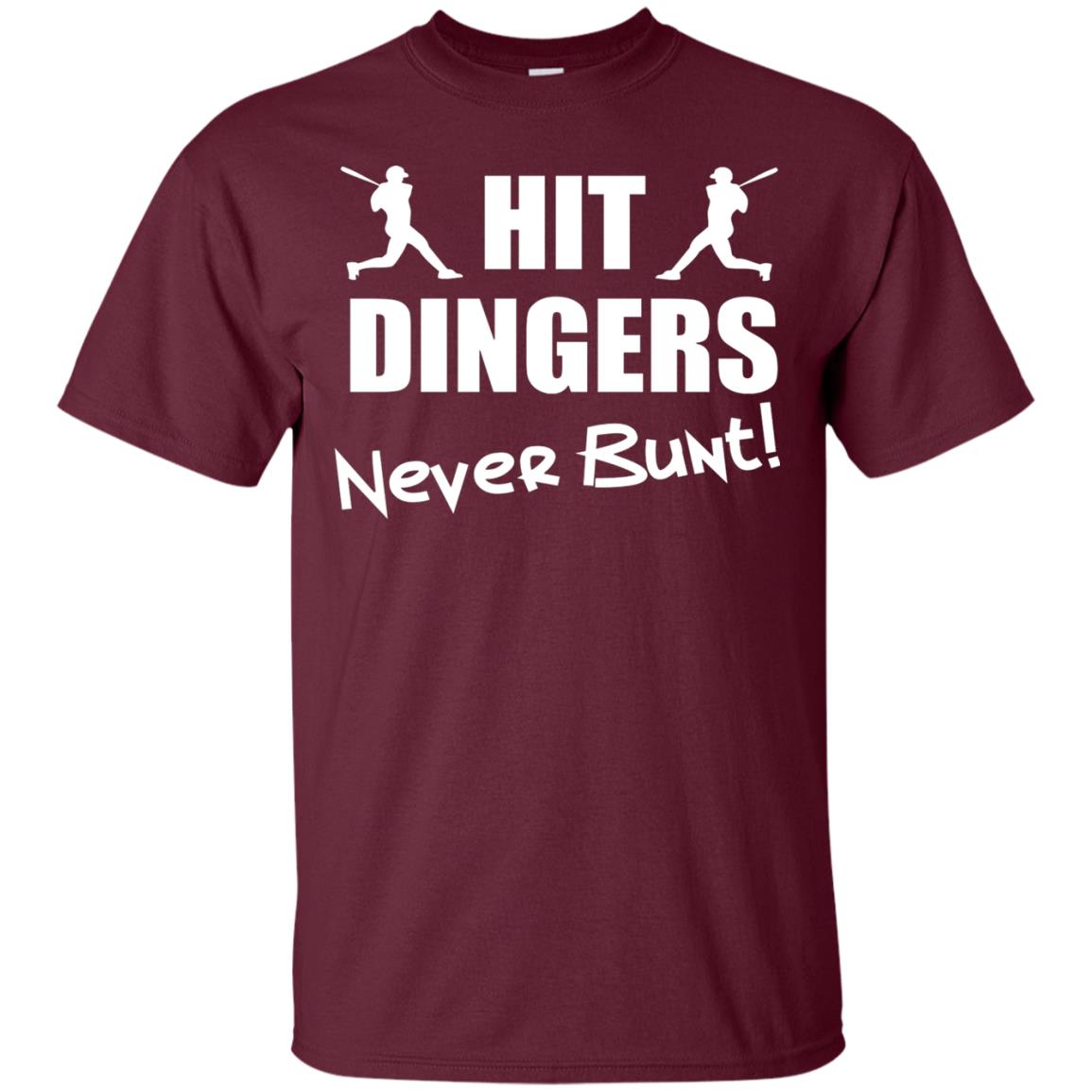 Hit Dingers Never Bunt Premium Shirt Maroon