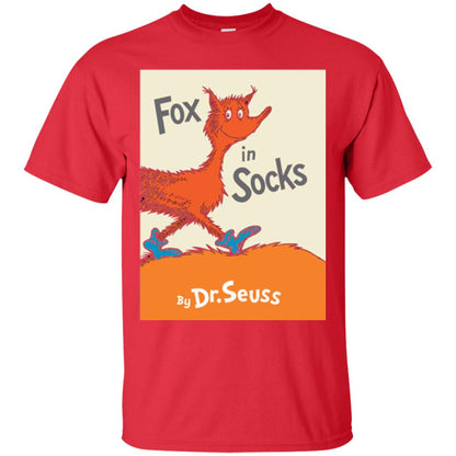 Dr. Seuss Fox In Socks Book Lover T-shirt Red