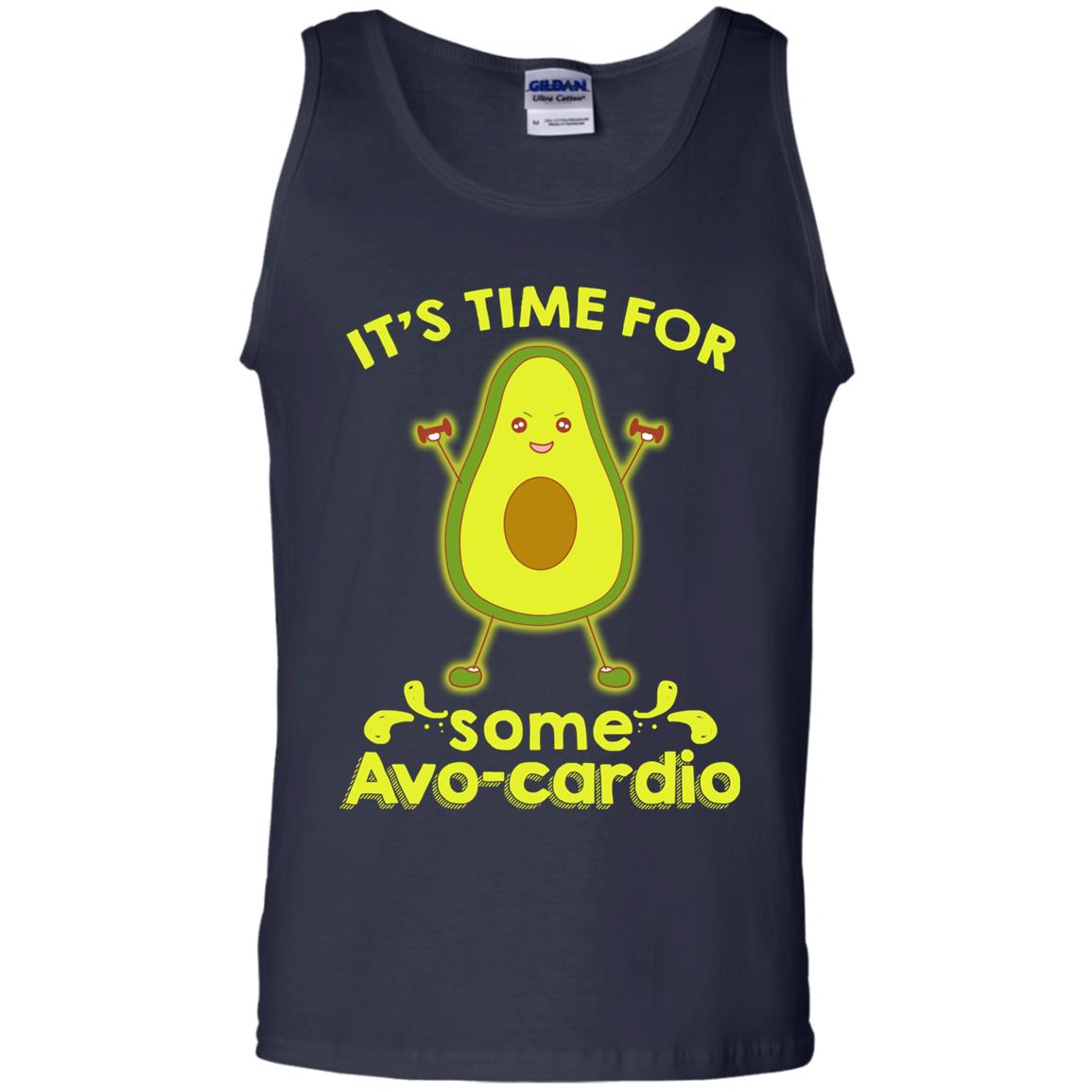 Nice-it's Time For Some Avo-cardio Avocado Fitness Gym Shirt Navy