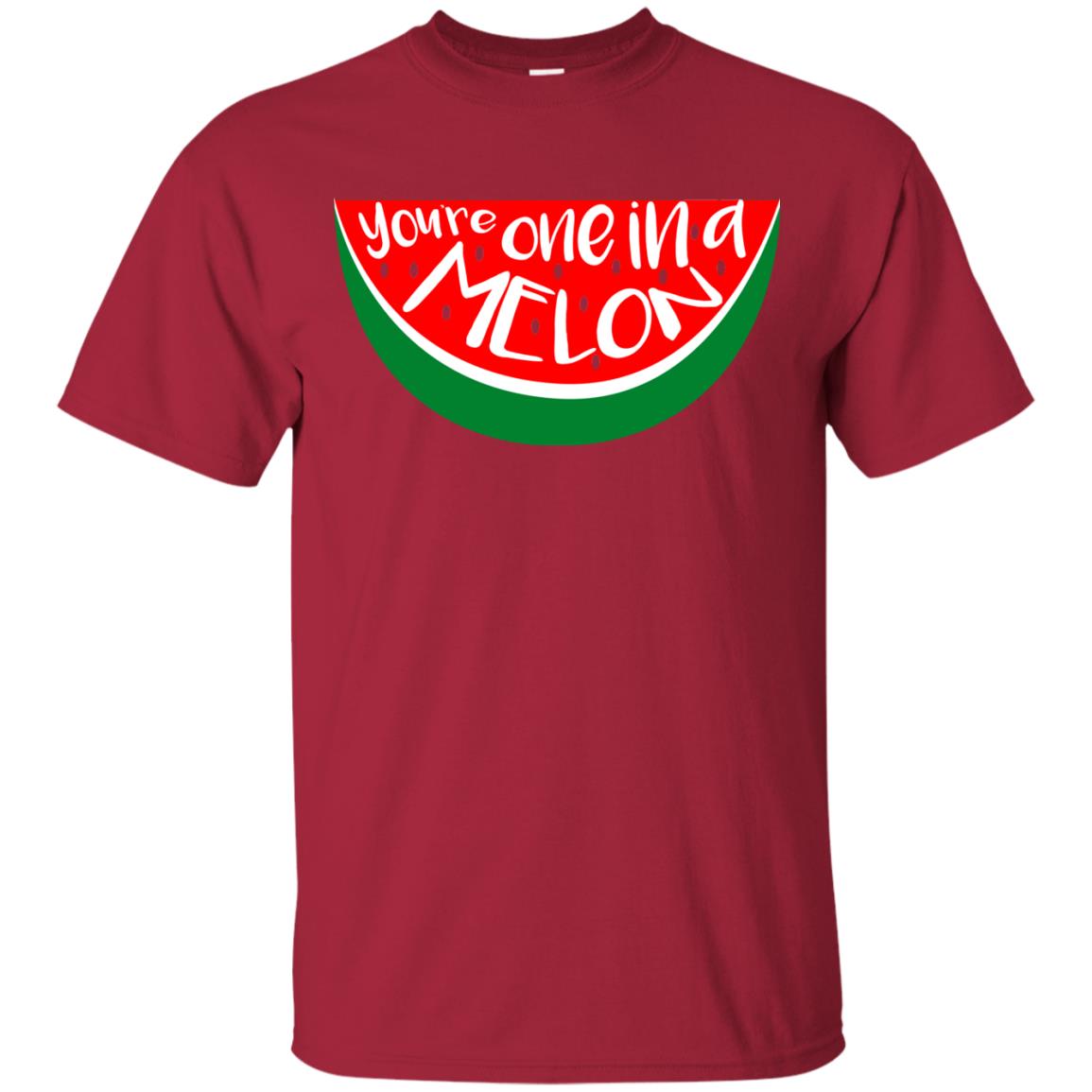 You_re One In A Melon Funny Summer Melon Fruit Shirt Cardinal