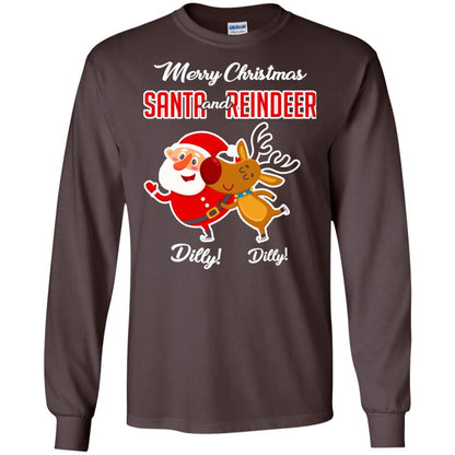 Christmas T-shirt Merry Christmas Dilly Dilly Dark Chocolate