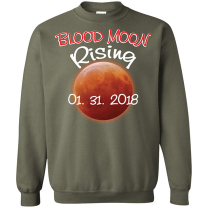 Blood Moon T-shirt Rising 01.31.2018 Military Green