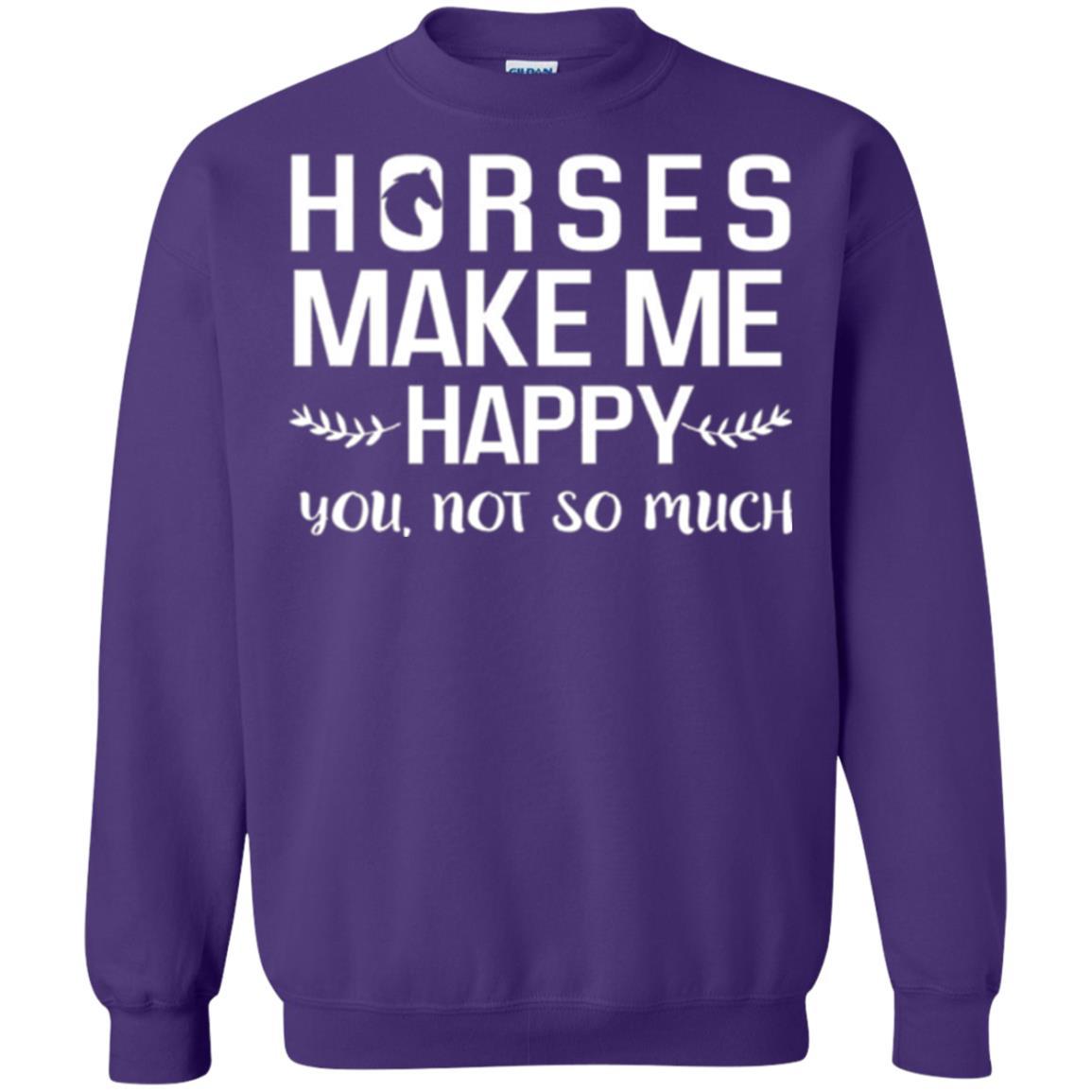 Equestrian T-shirt Horses Make Me Happy You Not So Much Purple
