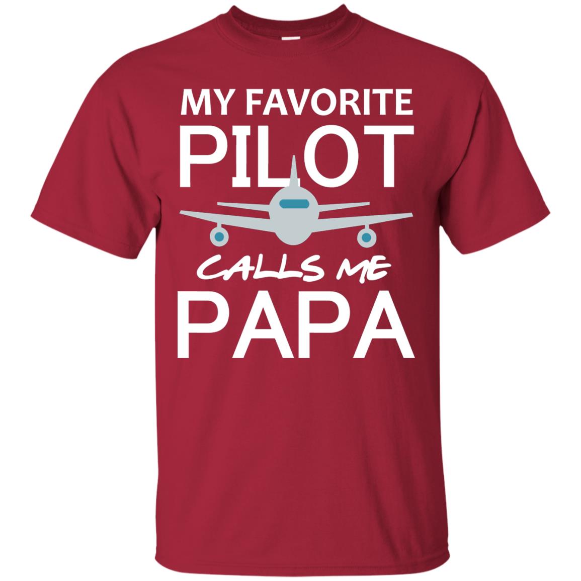 My Favorite Pilot Calls Me Papa Shirt For Grandpa Cardinal