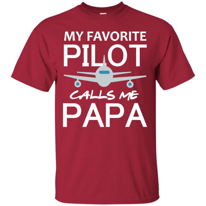 My Favorite Pilot Calls Me Papa Shirt For Grandpa Cardinal