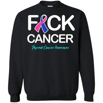Fck Cancer Thyroid Cancer Awareness T-shirt Black