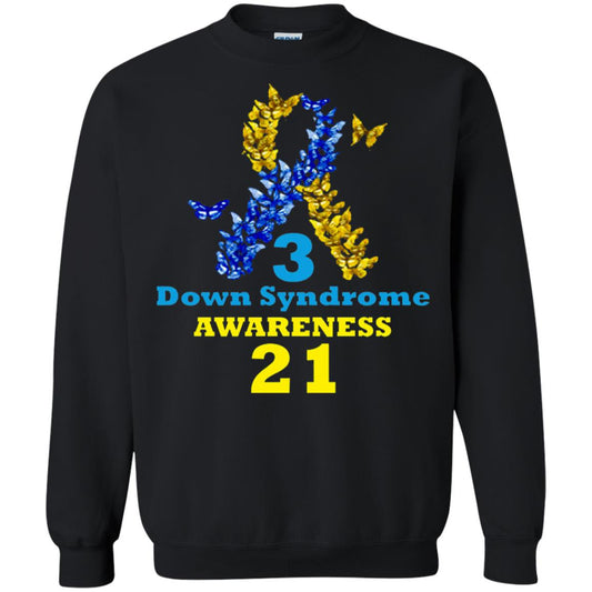 Down Syndrome Awareness Shirt Blue And Yellow Ribbons Black