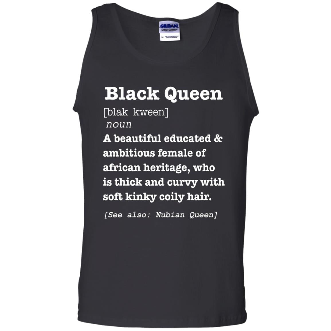 African Pride Melanin Educated T-shirt Black Queen Definition Black