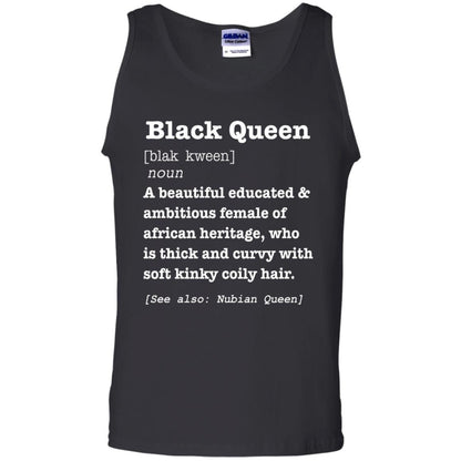 African Pride Melanin Educated T-shirt Black Queen Definition Black