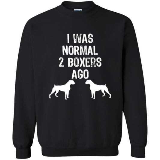 Dog Lover T-shirt I Was Normal 2 Boxers Ago Black