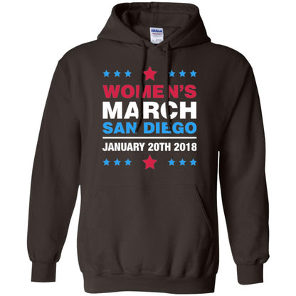 Women's March San Diego January 20th 2018 Protest Women's Right T-shirt Dark Chocolate