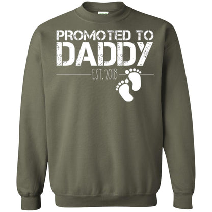 Daddy T-shirt Promoted To Daddy Est 2018 Military Green