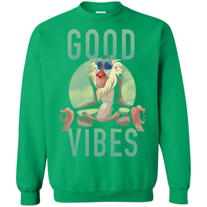 Disney Lion King Rafiki Meditate Good Vibes Graphic T-shirt Irish Green