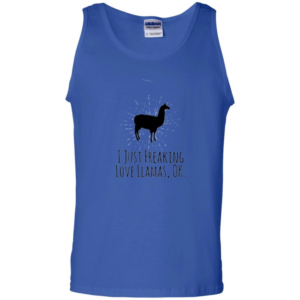 Llama Lover T-shirt I Just Freaking Love Llamas Ok Royal