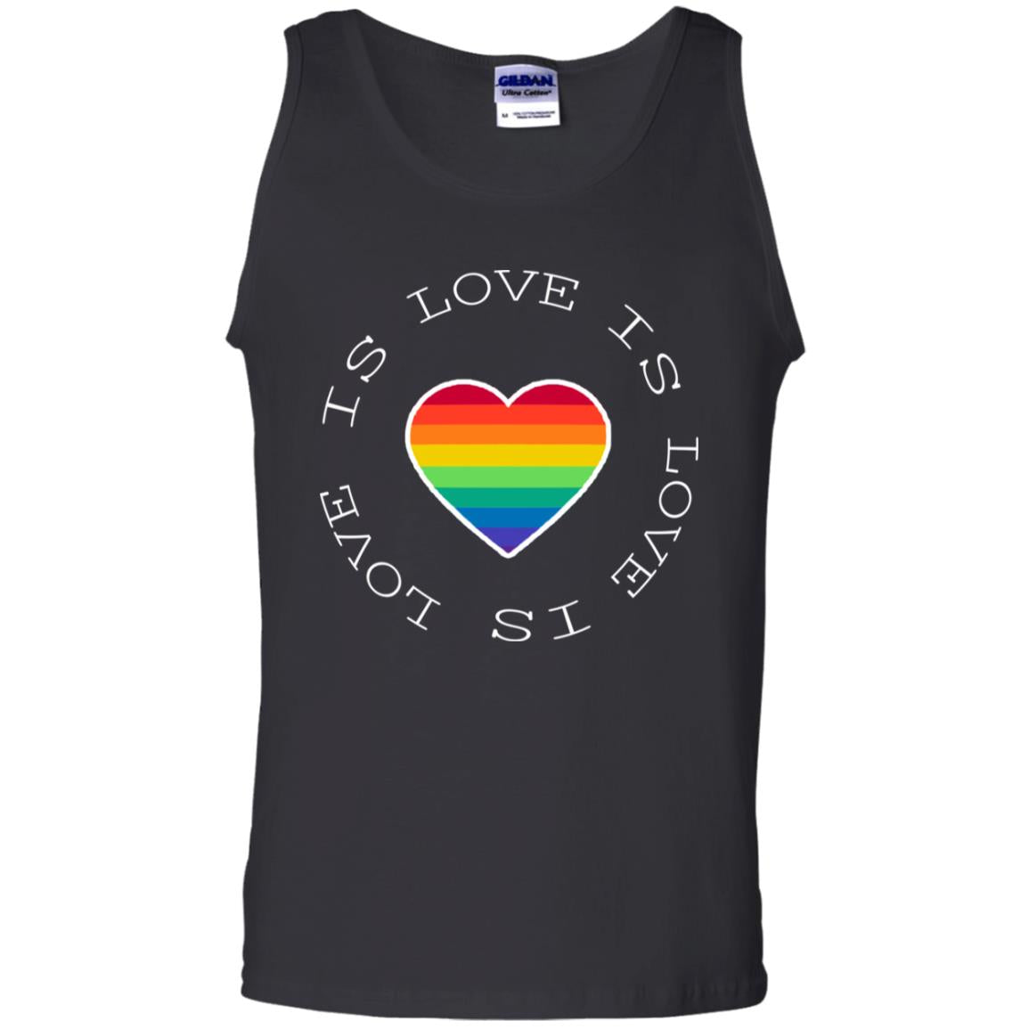 Love Is Love Rainbow Heart Lgbt Support Gift ShirtG220 Gildan 100% Cotton Tank Top