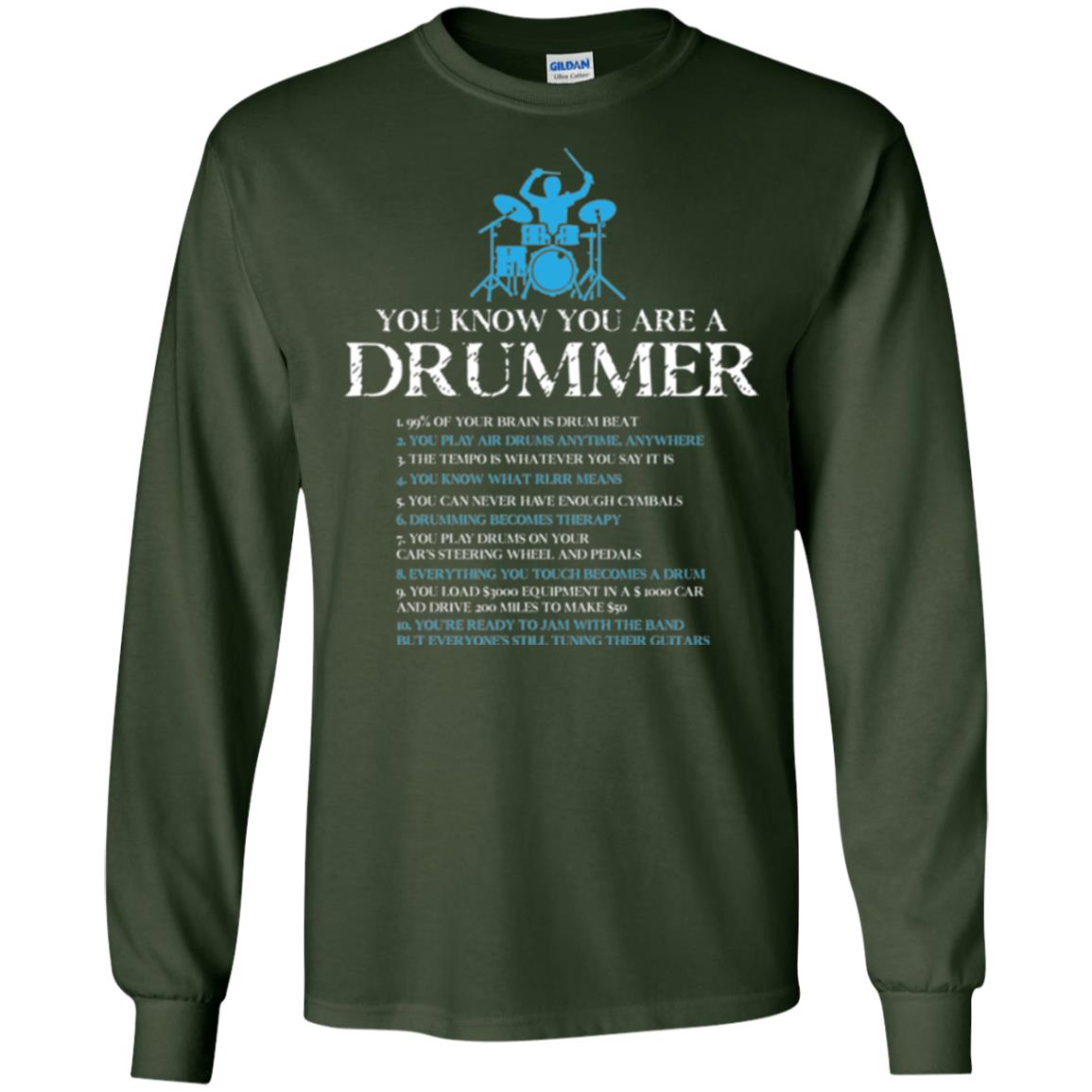 Drummer T-shirt You_re A Drummer Forest Green