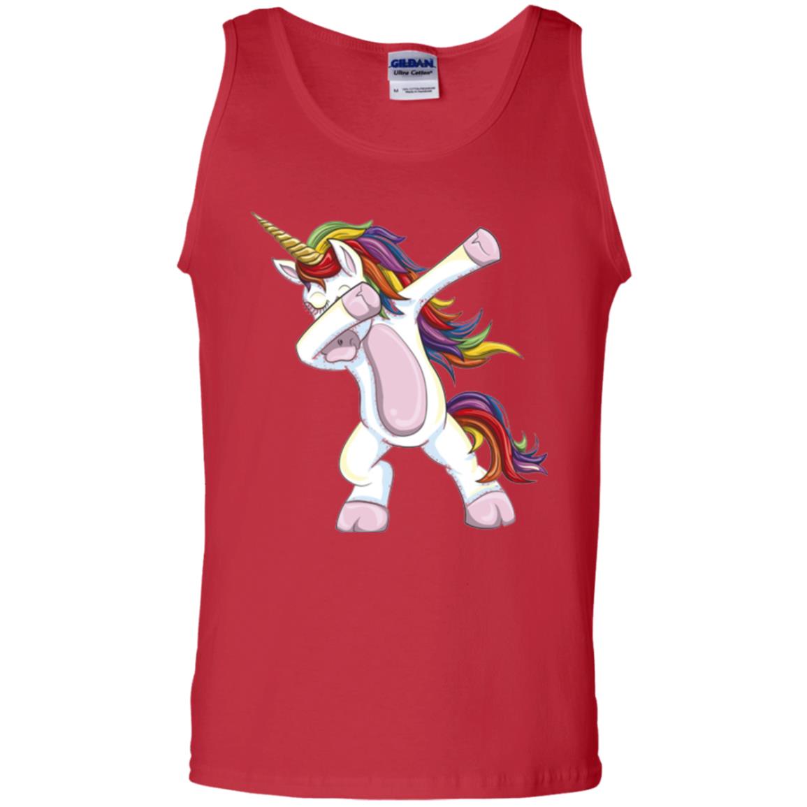 Dabbing Unicorn T-shirt Red