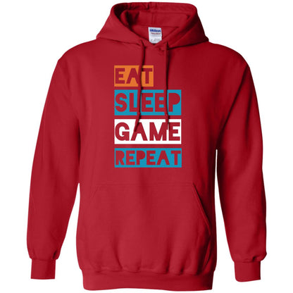 Eat Sleep Game Repeat Video Gamer Player T-shirt Red