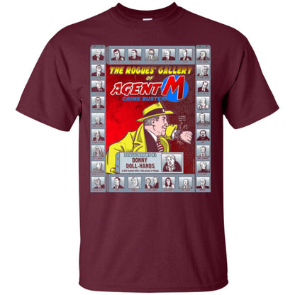 The Rogues' Gallery Of Agent M T-shirt Maroon