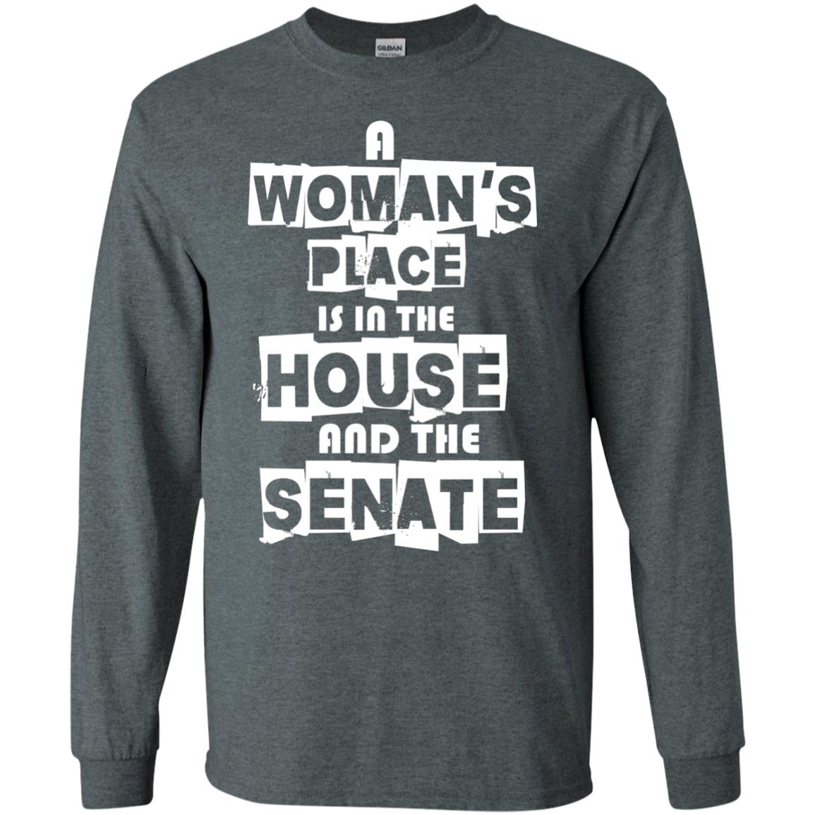 Women's Right T-shirt A Woman's Place Is In The House And The Senate Dark Heather