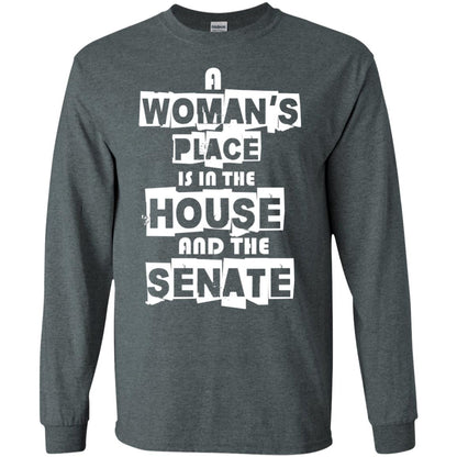 Women's Right T-shirt A Woman's Place Is In The House And The Senate Dark Heather