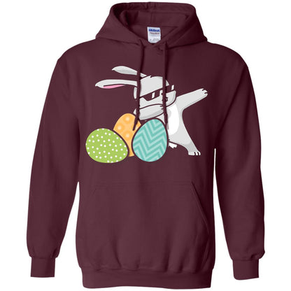 Easter Bunny Dabbing Gift Shirt For Dabbing Lover Maroon