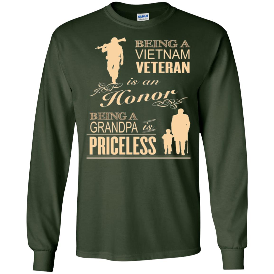 Veteran T-shirt Being A Vietnam Veteran Is An Honor Forest Green
