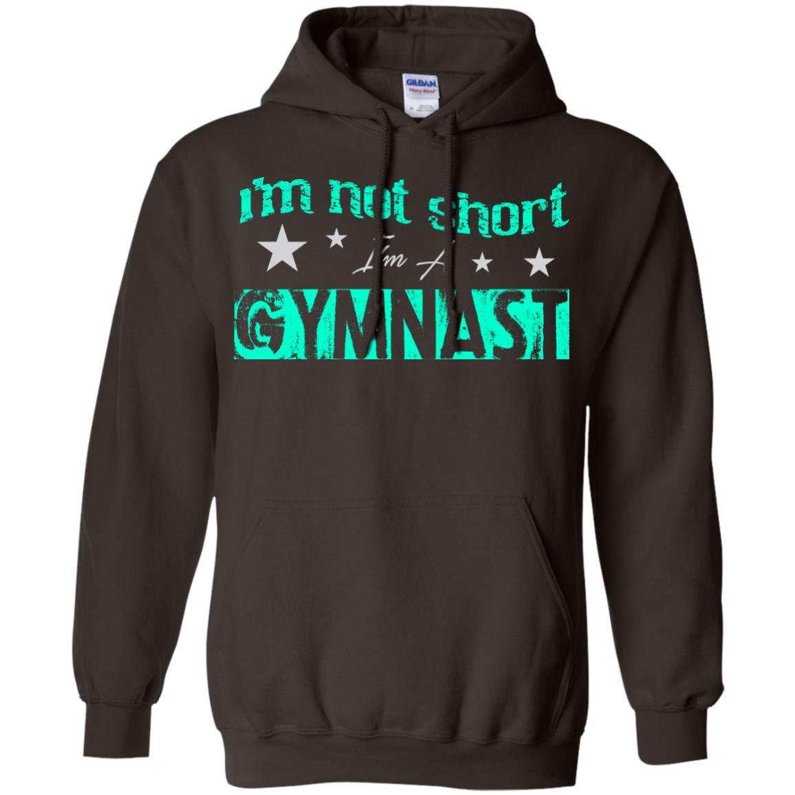 Gymnast T-shirt I_m Not Short I_m A Gymnast Dark Chocolate