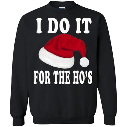 Christmas T-shirt I Do It For The Ho_s Black