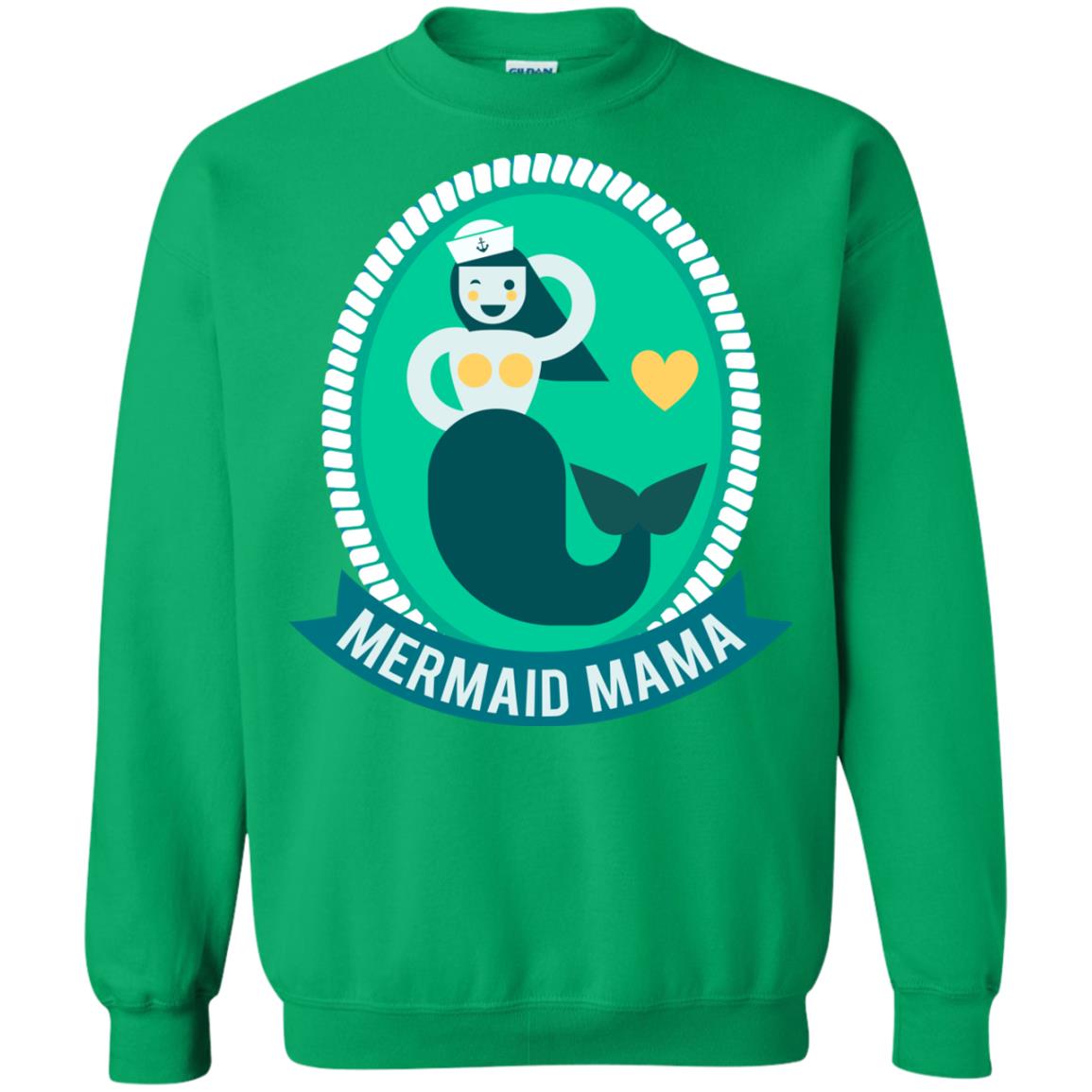 Mermaid Mama Cool Shirt For Grandma Love Mermaid Irish Green