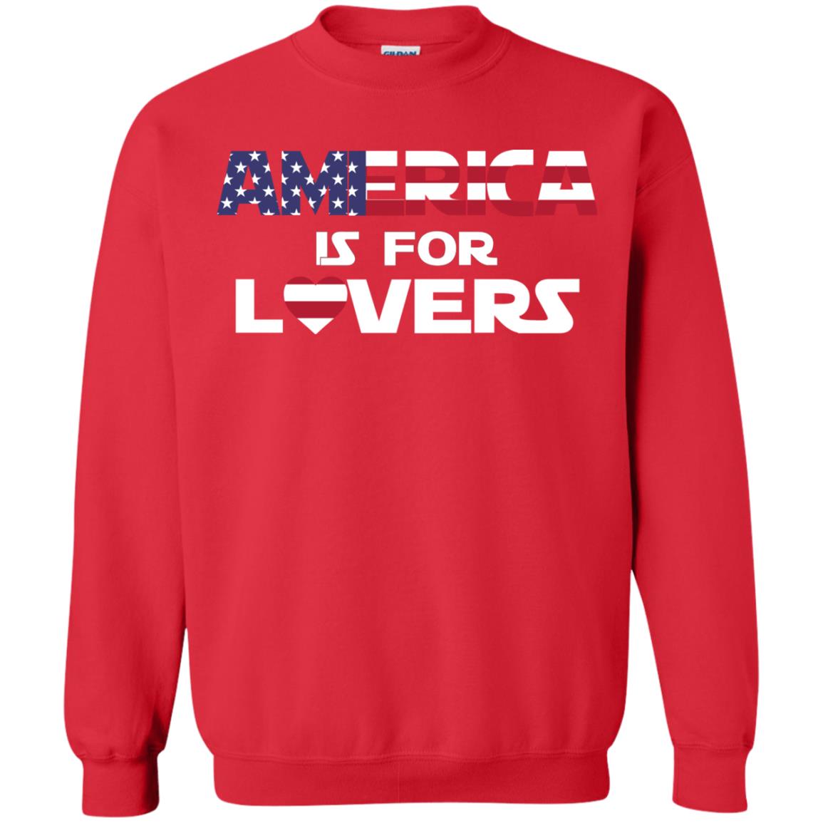 America Is For Lovers Flag Of United States Shirt Red