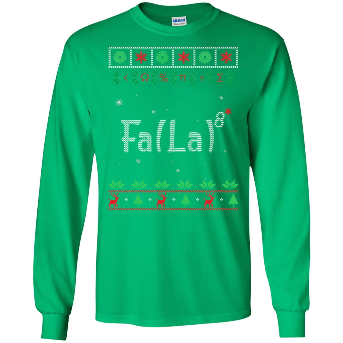 Fa La La La Mathematics X-mas Gift Shirt Irish Green